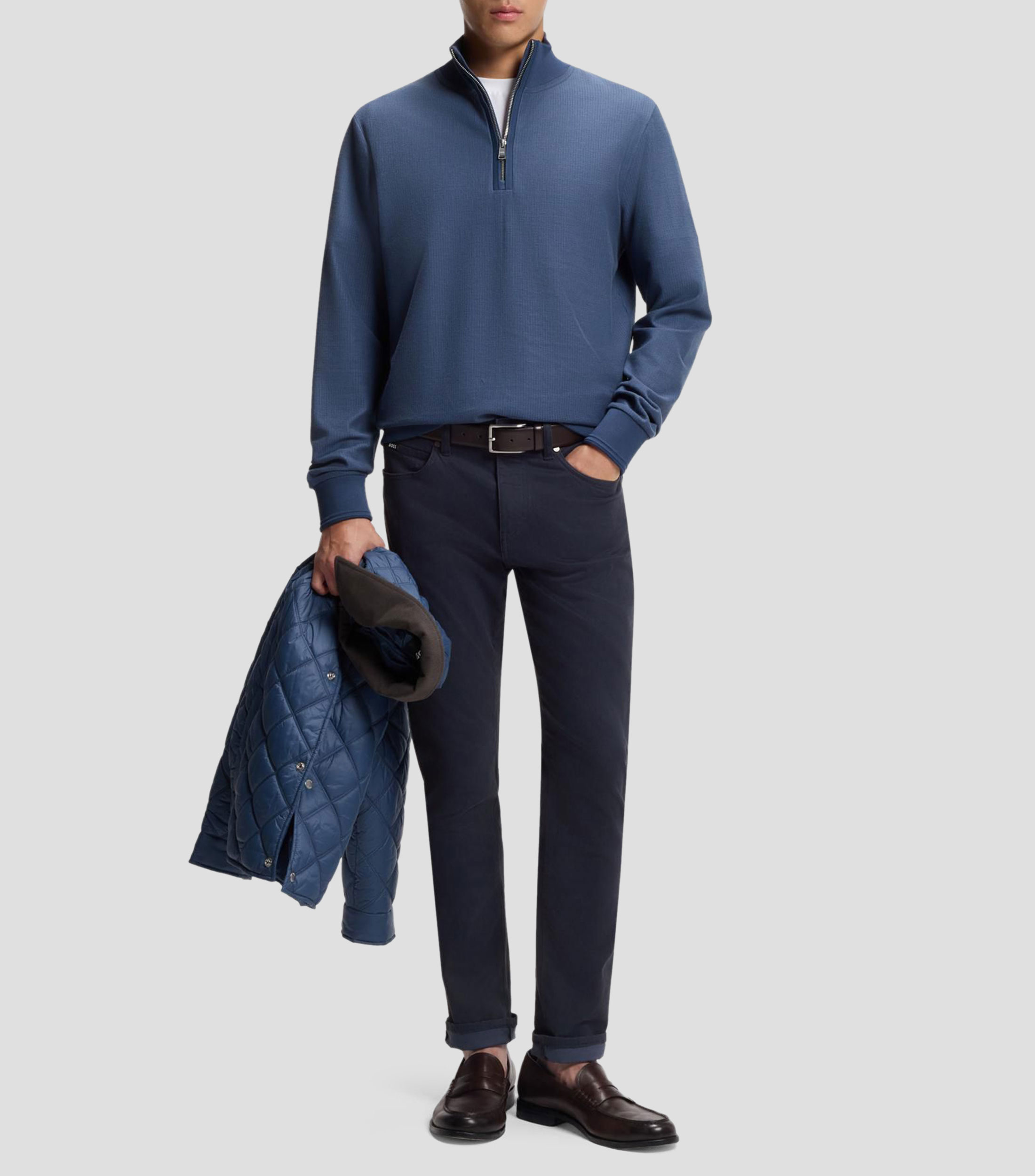 Jeans Delaware slim en suave tejido Hombre